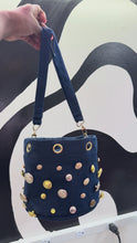 Load and play video in Gallery viewer, Jazzy Denim Bucket Bag (Will ship Dec 8TH)
