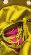 Load and play video in Gallery viewer, Jazzy Satin Bucket Bag (Will ship Dec 8th)
